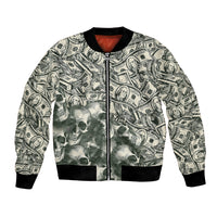 Skull Money Bomber Jacket The Money You Make Is A Symbol - Wonder Print Shop
