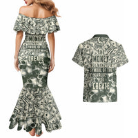 Skull Money Couples Matching Mermaid Dress and Hawaiian Shirt The Money You Make Is A Symbol - Wonder Print Shop