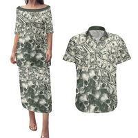Skull Money Couples Matching Puletasi Dress and Hawaiian Shirt The Money You Make Is A Symbol - Wonder Print Shop