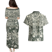 Skull Money Couples Matching Puletasi Dress and Hawaiian Shirt The Money You Make Is A Symbol - Wonder Print Shop