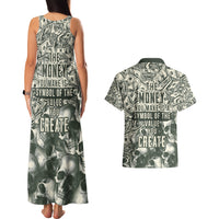 Skull Money Couples Matching Tank Maxi Dress and Hawaiian Shirt The Money You Make Is A Symbol - Wonder Print Shop