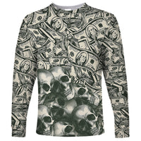 Skull Money Long Sleeve Shirt The Money You Make Is A Symbol - Wonder Print Shop