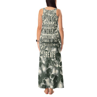 Skull Money Tank Maxi Dress The Money You Make Is A Symbol - Wonder Print Shop