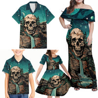 Skull Hunt Family Matching Off Shoulder Maxi Dress and Hawaiian Shirt The Best Kine Of Raiser A Hunting - Wonder Print Shop