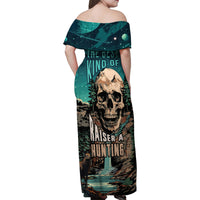 Skull Hunt Family Matching Off Shoulder Maxi Dress and Hawaiian Shirt The Best Kine Of Raiser A Hunting - Wonder Print Shop