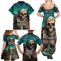 Skull Hunt Family Matching Summer Maxi Dress and Hawaiian Shirt The Best Kine Of Raiser A Hunting - Wonder Print Shop