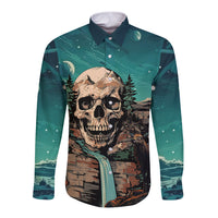 Skull Hunt Long Sleeve Button Shirt The Best Kine Of Raiser A Hunting - Wonder Print Shop