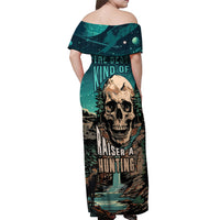 Skull Hunt Off Shoulder Maxi Dress The Best Kine Of Raiser A Hunting - Wonder Print Shop