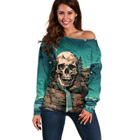 Skull Hunt Off Shoulder Sweater The Best Kine Of Raiser A Hunting - Wonder Print Shop
