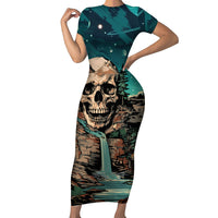 Skull Hunt Short Sleeve Bodycon Dress The Best Kine Of Raiser A Hunting - Wonder Print Shop