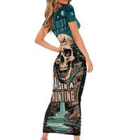 Skull Hunt Short Sleeve Bodycon Dress The Best Kine Of Raiser A Hunting - Wonder Print Shop