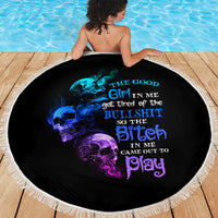 The Good Girl In Me Got Tired Beach Blanket - Wonder Print Shop
