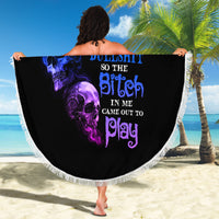 The Good Girl In Me Got Tired Beach Blanket - Wonder Print Shop