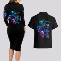 The Good Girl In Me Got Tired Couples Matching Long Sleeve Bodycon Dress and Hawaiian Shirt - Wonder Print Shop