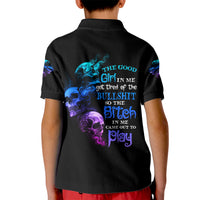 The Good Girl In Me Got Tired Kid Polo Shirt - Wonder Print Shop