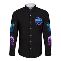 The Good Girl In Me Got Tired Long Sleeve Button Shirt - Wonder Print Shop