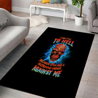 I Can't Go To Hell Thunder Skull Area Rug - Wonder Print Shop