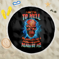 I Can't Go To Hell Thunder Skull Beach Blanket - Wonder Print Shop