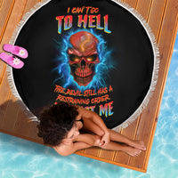 I Can't Go To Hell Thunder Skull Beach Blanket - Wonder Print Shop