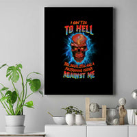 I Can't Go To Hell Thunder Skull Canvas Wall Art - Wonder Print Shop