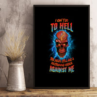 I Can't Go To Hell Thunder Skull Canvas Wall Art - Wonder Print Shop