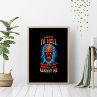 I Can't Go To Hell Thunder Skull Canvas Wall Art - Wonder Print Shop