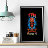 I Can't Go To Hell Thunder Skull Canvas Wall Art - Wonder Print Shop