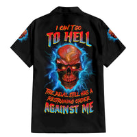 I Can't Go To Hell Thunder Skull Family Matching Mermaid Dress and Hawaiian Shirt - Wonder Print Shop
