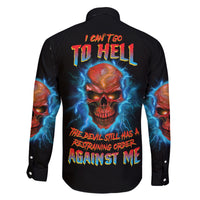 I Can't Go To Hell Thunder Skull Family Matching Off Shoulder Maxi Dress and Hawaiian Shirt - Wonder Print Shop