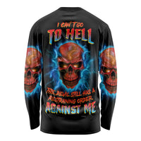 I Can't Go To Hell Thunder Skull Long Sleeve Shirt - Wonder Print Shop
