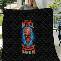 I Can't Go To Hell Thunder Skull Quilt - Wonder Print Shop
