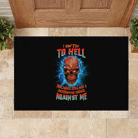 I Can't Go To Hell Thunder Skull Rubber Doormat - Wonder Print Shop