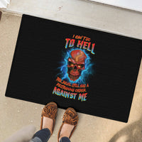 I Can't Go To Hell Thunder Skull Rubber Doormat - Wonder Print Shop