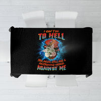 I Can't Go To Hell Thunder Skull Tablecloth - Wonder Print Shop