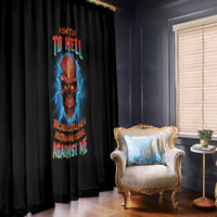 I Can't Go To Hell Thunder Skull Window Curtain - Wonder Print Shop