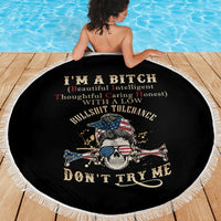 I'm A B Don't Try Me Beach Blanket - Wonder Print Shop
