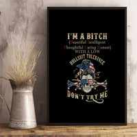 I'm A B Don't Try Me Canvas Wall Art - Wonder Print Shop