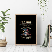 I'm A B Don't Try Me Canvas Wall Art - Wonder Print Shop