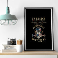 I'm A B Don't Try Me Canvas Wall Art - Wonder Print Shop