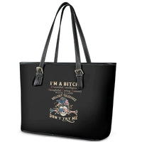 I'm A B Don't Try Me Leather Tote Bag - Wonder Print Shop