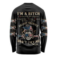 I'm A B Don't Try Me Long Sleeve Shirt - Wonder Print Shop