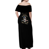 I'm A B Don't Try Me Off Shoulder Maxi Dress - Wonder Print Shop