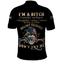 I'm A B Don't Try Me Polo Shirt - Wonder Print Shop