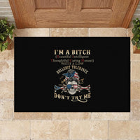 I'm A B Don't Try Me Rubber Doormat - Wonder Print Shop