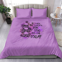 Stuck Between Idk Idc And Idgaf Bedding Set - Wonder Print Shop