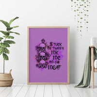 Stuck Between Idk Idc And Idgaf Canvas Wall Art - Wonder Print Shop