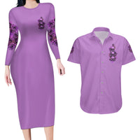 Stuck Between Idk Idc And Idgaf Couples Matching Long Sleeve Bodycon Dress and Hawaiian Shirt - Wonder Print Shop