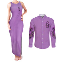 Stuck Between Idk Idc And Idgaf Couples Matching Tank Maxi Dress and Long Sleeve Button Shirt - Wonder Print Shop