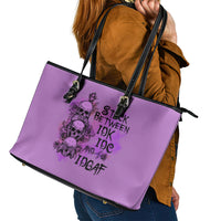 Stuck Between Idk Idc And Idgaf Leather Tote Bag - Wonder Print Shop