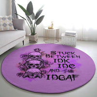 stuck-between-idk-idc-and-idgaf-round-carpet